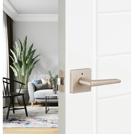 Sure-Loc Hardware Sure-Loc Hardware Basel Square Privacy Lever, Reversible Handing, Satin Nickel BS102-SQ 15